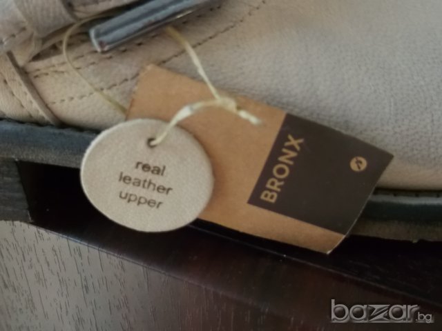 Bronx, нови ботуши, естествена кожа, 37 номер, сиви, снимка 12 - Дамски ботуши - 7544937