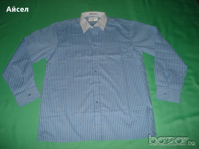 Класическа мъжка риза на райета от Hudson Follett, снимка 5 - Ризи - 16842123