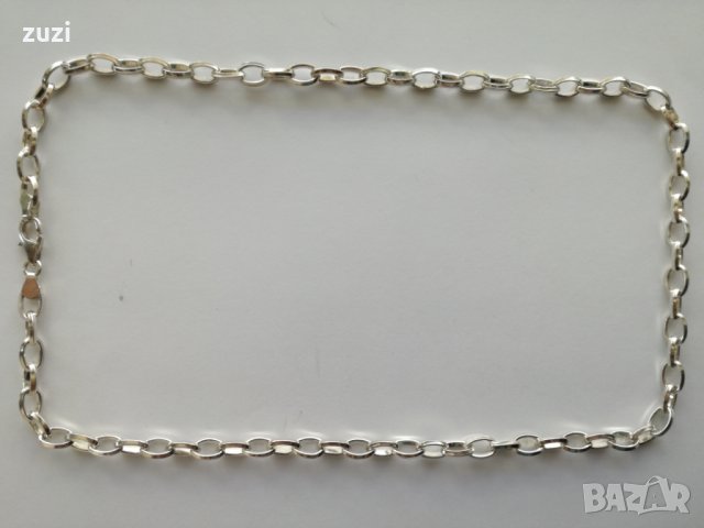 Ръчен сребърен синджир - 925 сребро, снимка 3 - Колиета, медальони, синджири - 26046692