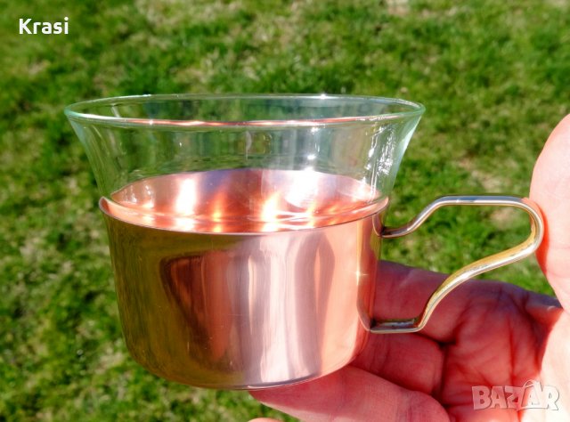 Немска медна чаша,термостъкло. , снимка 5 - Чаши - 24815443