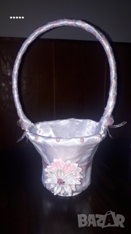 Сватбен комплект /ръчно изработен/ в розово, снимка 3 - Сватбени аксесоари - 23553750