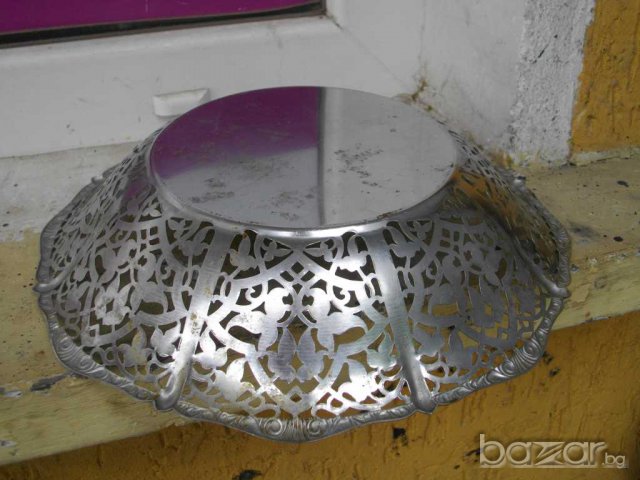 Чиния метална ажурна, снимка 2 - Други ценни предмети - 8058060