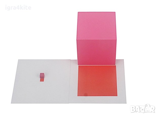 Контролни карти за голяма розова кула Монтесори 1-10см., снимка 6 - Образователни игри - 25013053