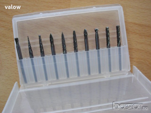 Фрезери борфрези борчета твърдосплавни к-т 10 бр Дремел Dremel cnc, снимка 3 - Други инструменти - 13837481