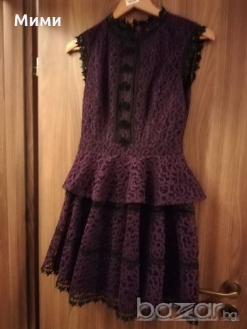 Лилава рокля дантела, реплика на Dolche&Gabanna, снимка 3 - Рокли - 20566663