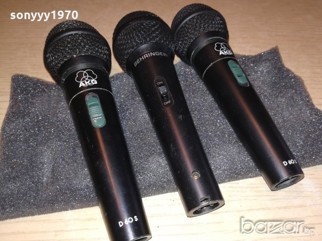 akg & behringer & shure-profi microphone-175лв брои-внос швеицария, снимка 4 - Микрофони - 20275442