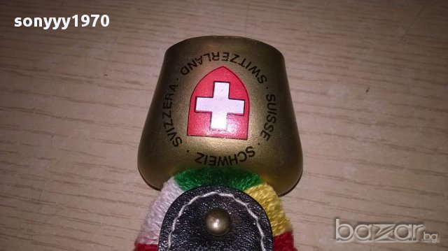 Switzerland-камбанка-13х5см-внос швеицария, снимка 9 - Антикварни и старинни предмети - 18032209