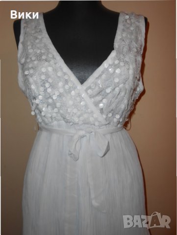 Бяла рокля Azara, снимка 7 - Рокли - 22643590