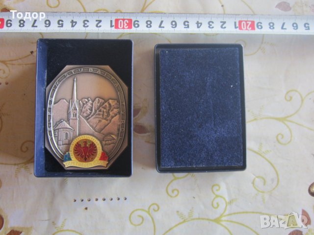 Настолен голям немски медал плакет Тирол с кутия