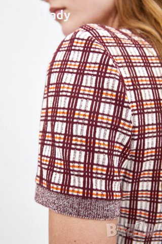 ZARA- дамска блузка Жакард, снимка 6 - Туники - 25236620