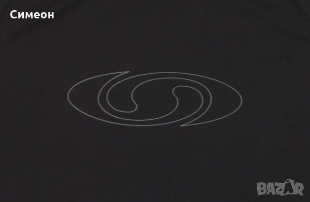 Salomon НОВА оригинална тениска S уникална черна спортна фланелка, снимка 4 - Спортни дрехи, екипи - 25515143
