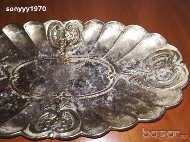 ретро колекция-метална чиния-36х19х4см-внос швеицария, снимка 7 - Колекции - 20880807