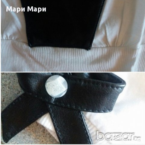 Дамски блузи рипс бяла рипс с кожа, снимка 9 - Тениски - 16286361