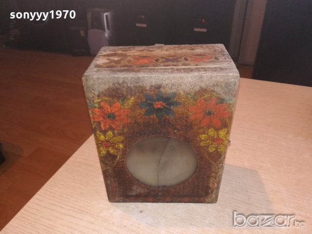 антика-старинна кутия за стена-19х15х9см, снимка 9 - Антикварни и старинни предмети - 20962448