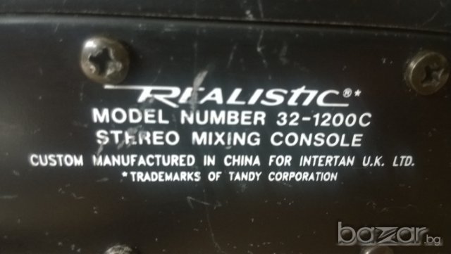 realistic-32-1200c-stereo mixing console-внос англия, снимка 9 - Ресийвъри, усилватели, смесителни пултове - 8101209