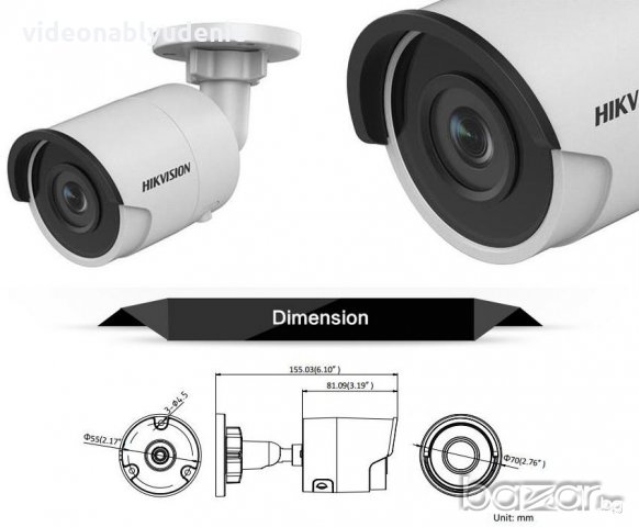 HIKVISION DS-2CD2085FWD-I 8-мегапикселова Водоустойчива IP Камера с Аналитични Функции и Карта Слот, снимка 6 - IP камери - 19945009