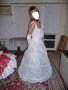 Бална рокля във викториански стил в розово и бяло, снимка 10