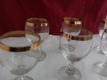 Ретро кристални чаши с златен кант , снимка 10