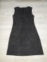 Къса сива рокля без ръкави с лъскава нишка леко еластична, снимка 2