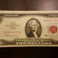 Два US долара  1963г 517 А UNC, снимка 1 - Нумизматика и бонистика - 24011822