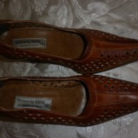 Дамски кафеви обувки на лека платформа , снимка 6 - Сандали - 18639637