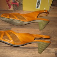 Елегантни оранжеви обувки 38 номер, снимка 2 - Дамски обувки на ток - 15305575