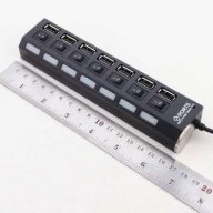 USB разклонител със 4,7 и 10 порта/със копчета за изключване - Висока скорост НОВ!, снимка 7 - Кабели и адаптери - 15571067