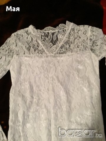 Дантелена бяла рокля . Размер XS, S, M, снимка 2 - Рокли - 13848434