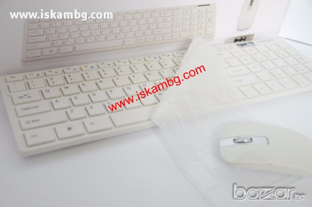 Безжична клавиатура и мишка със силиконово покритие - код 0803, снимка 4 - Клавиатури и мишки - 13285059