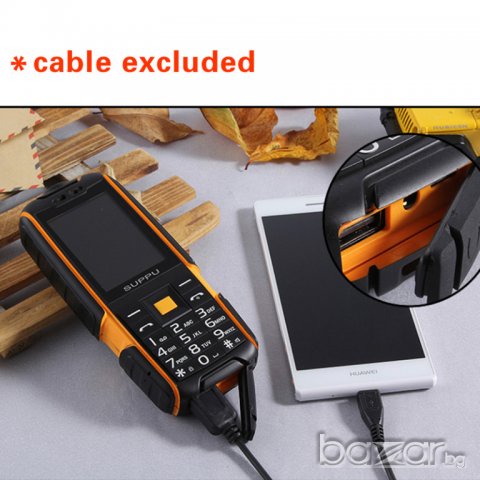 Ударо, Водо и Прахоустойчив Мускулест Паур банк телефон - SUPPU X6000 , снимка 4 - Други - 18405243