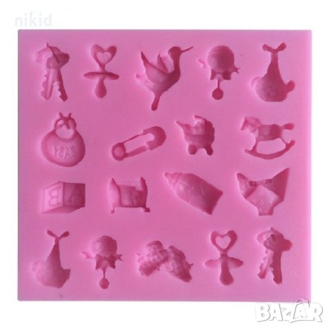 всякакви бебешки аксесоари дребни силиконов молд форма за декорация и украса торта фондан шоколад
