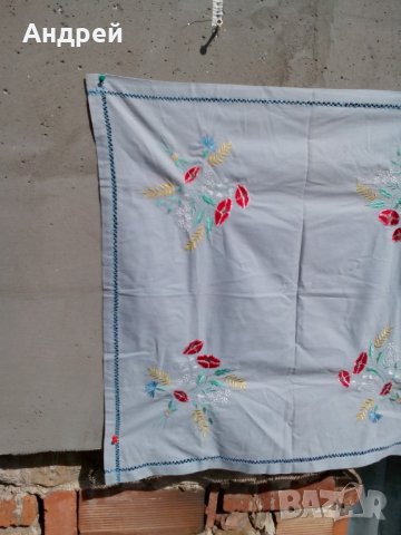 Стара бродирана покривка #19, снимка 2 - Антикварни и старинни предмети - 24741920