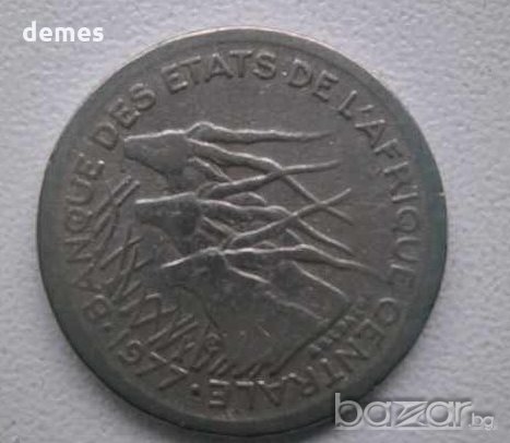 50 сефа франка Е-Камерун,1977 г., 25L, снимка 2 - Нумизматика и бонистика - 20457291