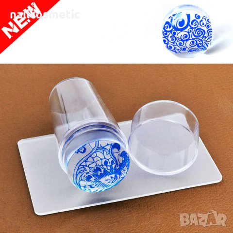 Прозрачен силиконов печат с капак