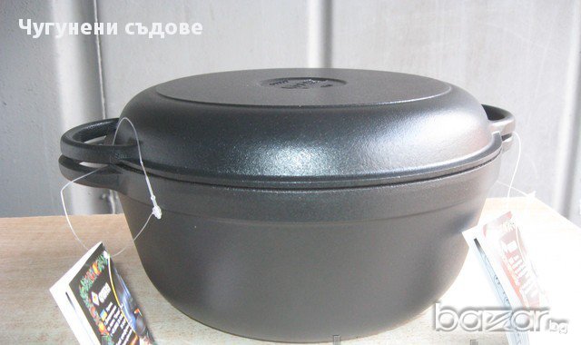 Чугунена тенджера с капак, от 2л до 10л, снимка 2 - Съдове за готвене - 10328167