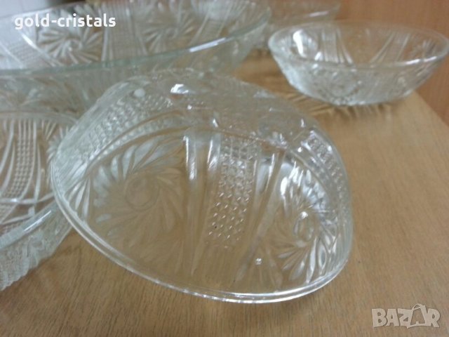 стари стъклени купички и купа , снимка 7 - Сервизи - 22287197