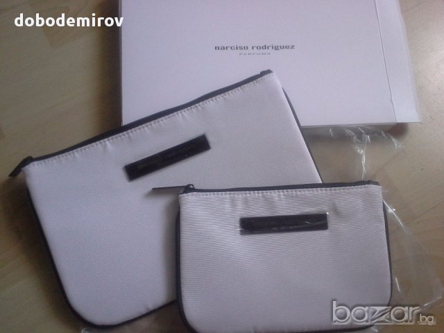 Комплект NARCISO RODRIGUEZ pink small & large pouches, cosmetic-make-up