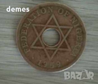  Нигерийска Федерация - 1 пени, 1959 г. - 1L, снимка 4 - Нумизматика и бонистика - 23825647