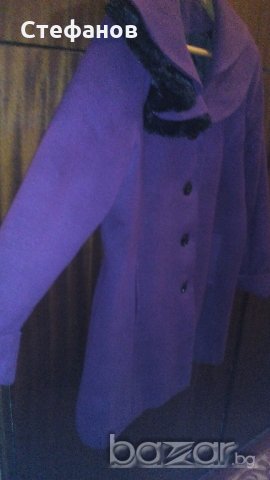 Дамско палто в наситено вишнево-лилав  цвят, снимка 4 - Палта, манта - 19924354