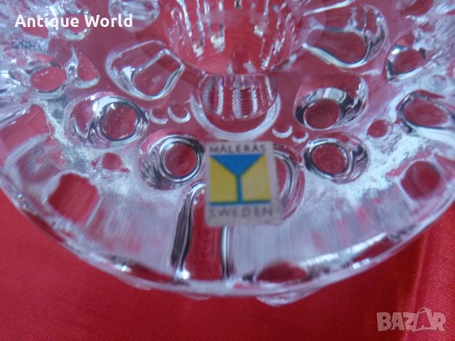 Свещници КРИСТАЛНО Стъкло MALERAS SWEDEN, снимка 3 - Антикварни и старинни предмети - 24550311