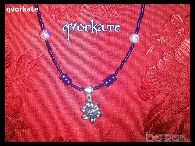 Колие цвете, снимка 2 - Колиета, медальони, синджири - 15933434