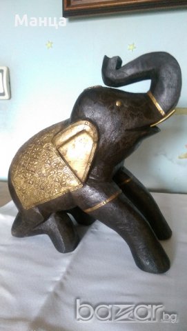 Дървен   Индийски слон голям, снимка 8 - Статуетки - 20121485