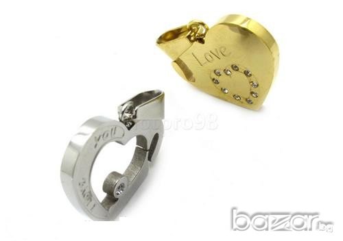  Висулка 2бр сърца, снимка 6 - Колиета, медальони, синджири - 6651390