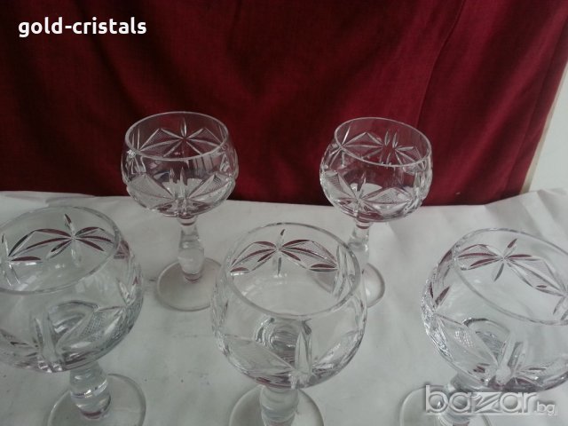 кристални чаши Моника ромб, снимка 9 - Антикварни и старинни предмети - 20839863