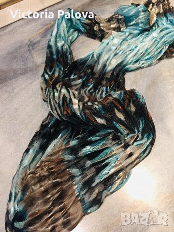 Намачкан шал 150 на 35см, снимка 4 - Шапки - 23766542