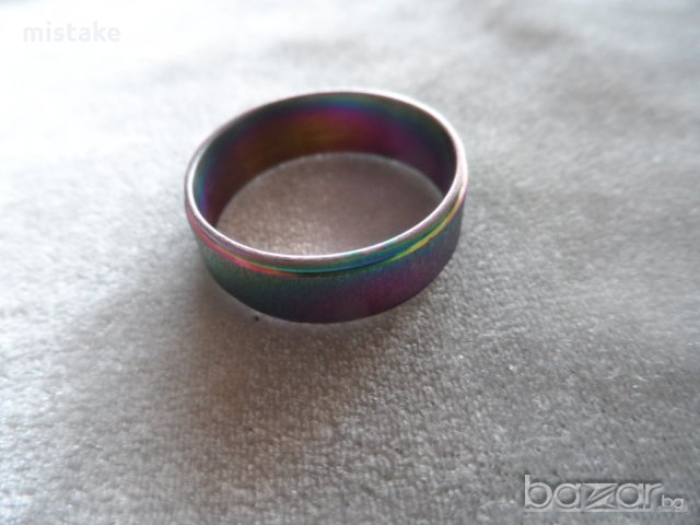 цветен стоманен пръстен, снимка 3 - Пръстени - 18699040