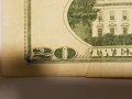 Много рядка 20 доларова банкнота с дефект при отпечатването, снимка 16