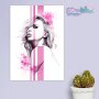 Картина "Розово" / арт принт, рисунка, снимка 1 - Картини - 21002338