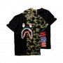 Полу черна полу камуфлажна тениска BAPE A Bathing Ape XL, снимка 1