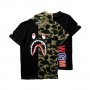 Полу черна полу камуфлажна тениска BAPE A Bathing Ape XL, снимка 4